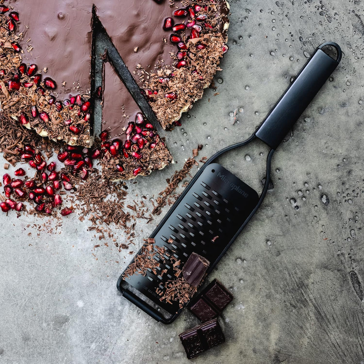 Microplane Kitchen Zester Grater with a Stainless-Steel Blade - Made in USA, for citrus, parmesan, ginger, chocolate & nutmeg from the Black Sheep Series