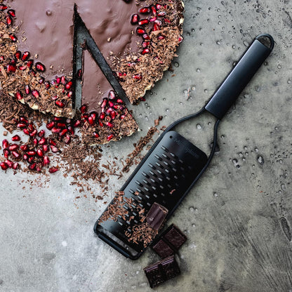 Microplane Kitchen Zester Grater with a Stainless-Steel Blade - Made in USA, for citrus, parmesan, ginger, chocolate & nutmeg from the Black Sheep Series