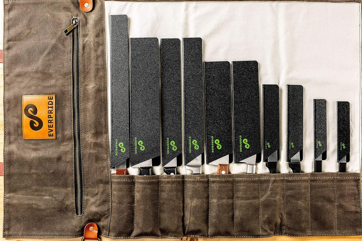 EVERPRIDE Chef Knife Sheath Set Universal Blade Edge Cover Guards for Chef’s and Kitchen Knives – Durable, BPA-Free, Felt Lined, Sturdy ABS Plastic – Knives Not Included