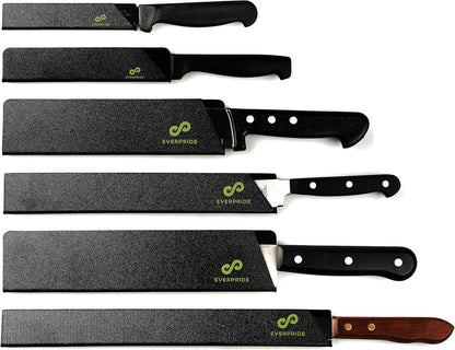 EVERPRIDE Chef Knife Sheath Set Universal Blade Edge Cover Guards for Chef’s and Kitchen Knives – Durable, BPA-Free, Felt Lined, Sturdy ABS Plastic – Knives Not Included