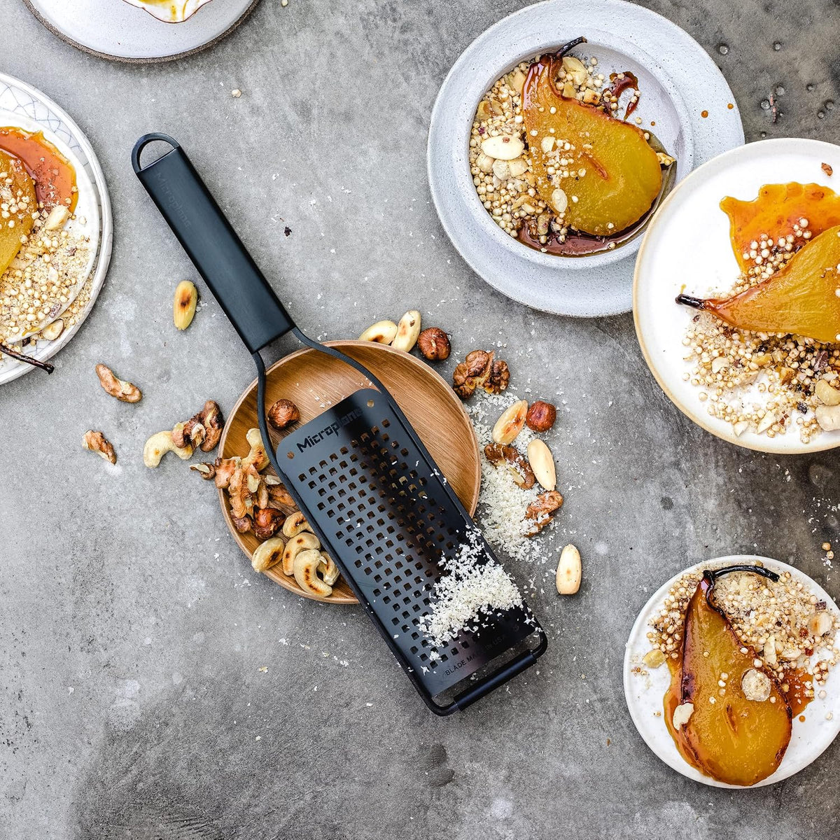 Microplane Kitchen Zester Grater with a Stainless-Steel Blade - Made in USA, for citrus, parmesan, ginger, chocolate & nutmeg from the Black Sheep Series