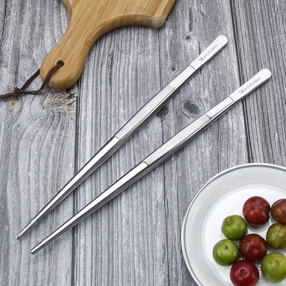 Set of 3 Kitchen Tweezers Fine Tweezer Tongs, MSY BIGSUNNY Stainless Steel Food Tweezers, Precision Serrated Tips Food Tongs (8.5" 10" and 12")